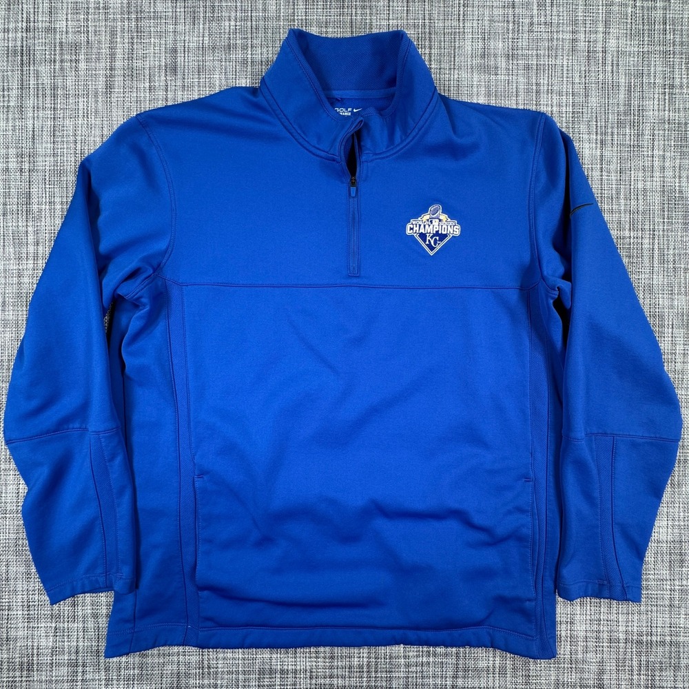 Nike Golf Therma-FIT Men's Quarter Zip Royals 2015 World Series Pullover Large